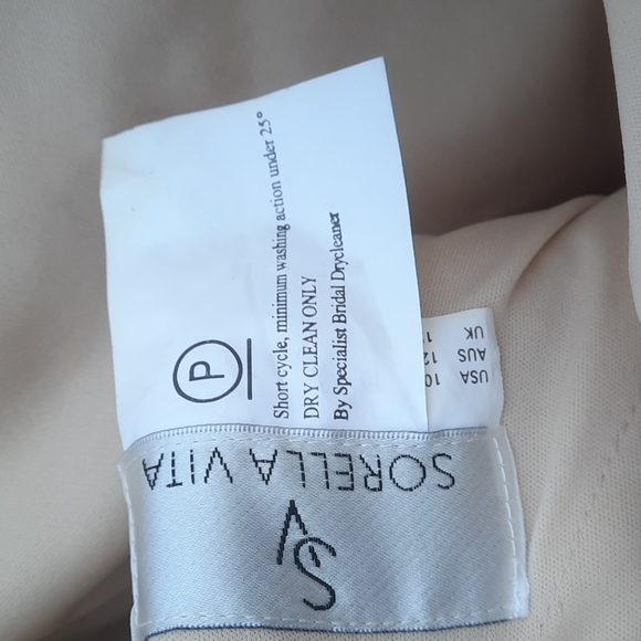 Sorella Vita SV Gold Sequin Dress Low Back Size 10 Gorgeous Gown Bridal Prom - Picture 7 of 16